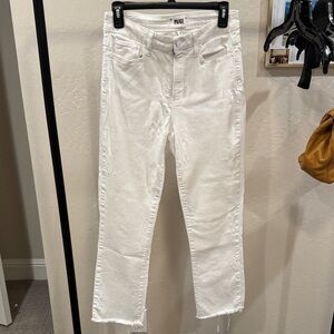 PAIGE Women's Cropped White Jeans